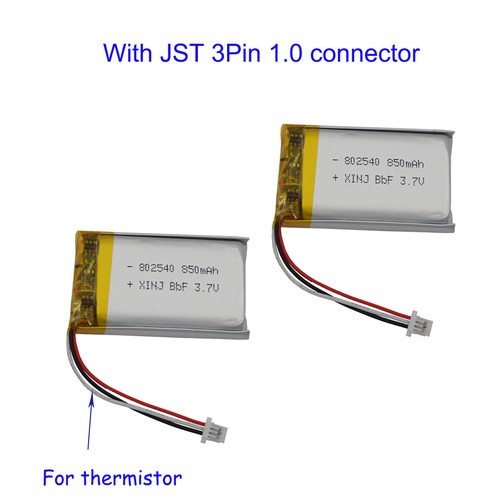 2pcs 850mah 14wh li - 2pcs, 3.14wh