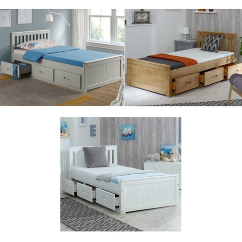 Wooden storage bed mission - storage, bed,