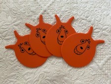 Set of 4 Retro 70s Space Hopper Silicone Drinks Coasters Fun Novelty Gift New