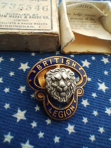 Vtg british legion enamel - british,
