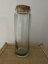 Vintage Recycled Green Glass Spaghetti Jar With Cork Lid 30cm