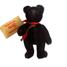 Hermann Teddy Originals Miniature Bear Black h14cm West Germany
