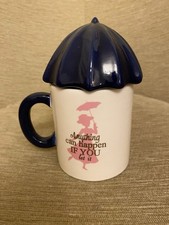 Disney Mary Poppins Mug With Umbrella Lid Anything Can Happen If You Let It VGC