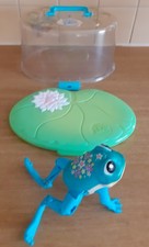 Very Rare Little Live Pets - Frog swims in water hops on land floating lily pad