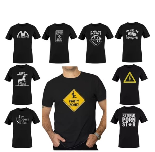 Black funny mens - black,
