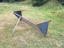 6 x 2 x 2 foot Reclaimed Old Metal Farm Steel Wall Hay Feeder Rack Planter