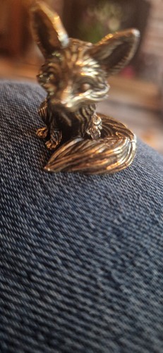 Brass vintage look fennic fox - vintage,