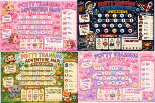 Potty training adventure map - training,