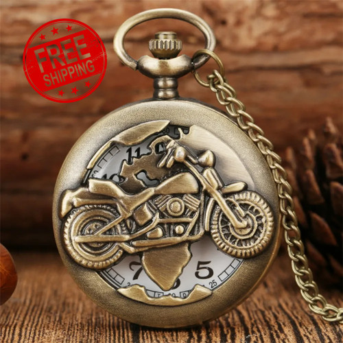 Vintage bronze motorcycle - vintage,