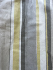 Laura Ashley Awning Camomile Stripe Lined Curtains 90x225cm drop each