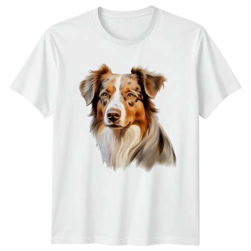 Australian shepherd watercolor - australian,