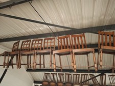 Solid oak antique pub chairs - pub,
