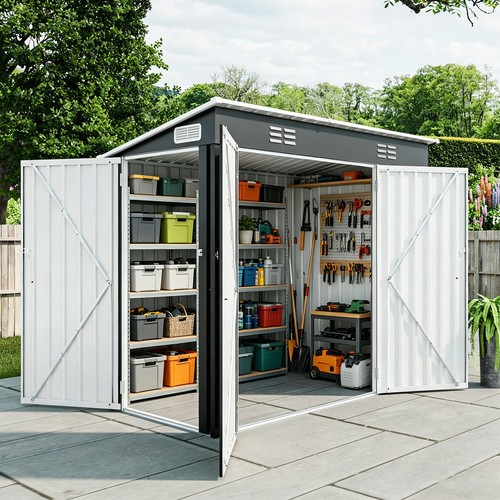 8x4 metal outdoor storage - ft,