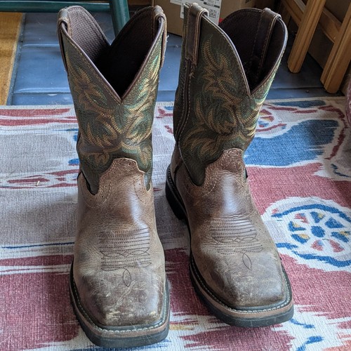 Justin boots brown green - green, steel