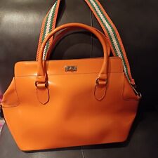 Beautiful Tom & Eva  Orange patent large bag with added shoulder strap