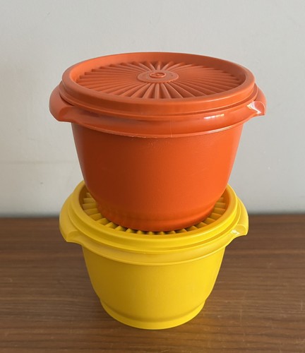 Pair vintage tupperware - vintage,