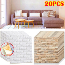 20X Stick On Tiles Self Adhesive Bathroom Kitchen 3D Wall Sticker Tile.Decor 4MM