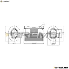 AIR FILTER FA0526 FOR ALFA
