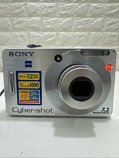 Sony Cybershot DSC-W70 7.2MP Digital Camera Carl Zeiss Vario Tessar - Silver