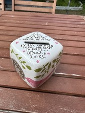 Signed Rob Ryan Money Box Ceramic 2012 Bird And Money Design