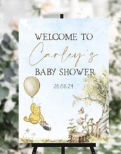 Personalised Winnie the Pooh Baby Shower/Christening/Birthday Welcome Sign