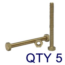 2ba brass hexagon set - brass,