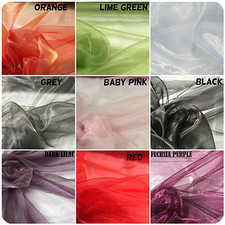 Plain sheer organza fabric - sheer,