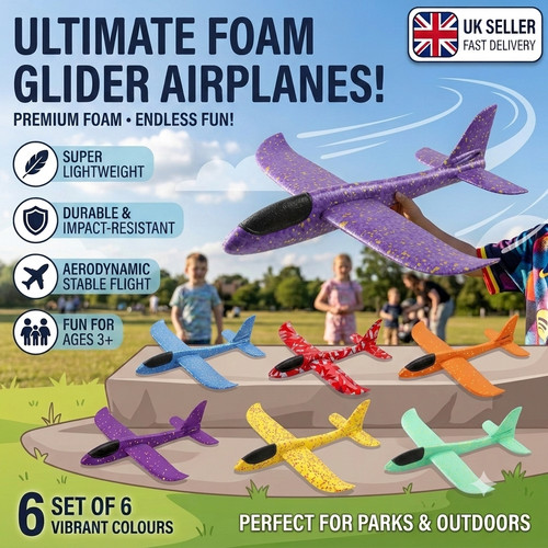 Large foam glider airplane - large,