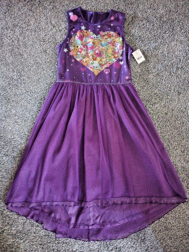 Girls purple shopkins dress - girls,
