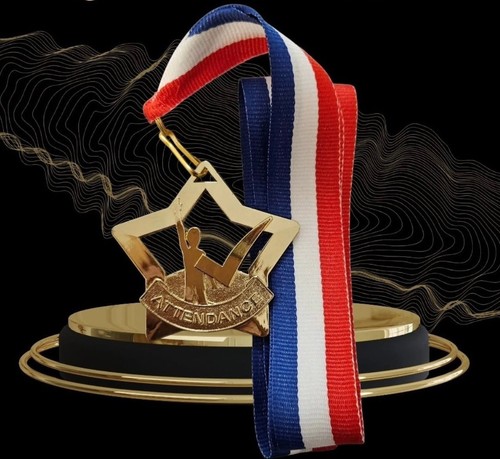 Attendance metal medal - attendance, on