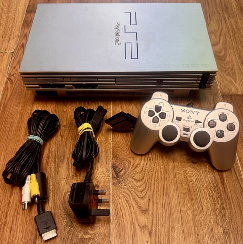 Sony ps2 silver console - sony,