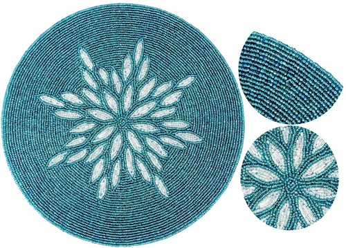 Beaded table mat coffee - ,
