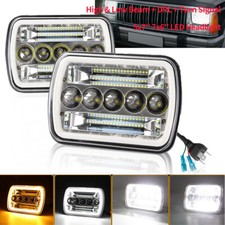 Pair 5x7" 7x6" LED Headlights