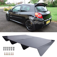 For Renault Clio Matte Black Rear Diffuser Bumper 4-Fins Spoiler Lip Splitter