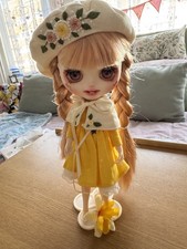 New Blythe Doll 1/6 hand painted face makeup, 2 pull strings, Fullset 