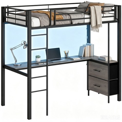 Metal bunk bed - bunk, with