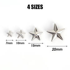 Metal silver star rivets - metal, for