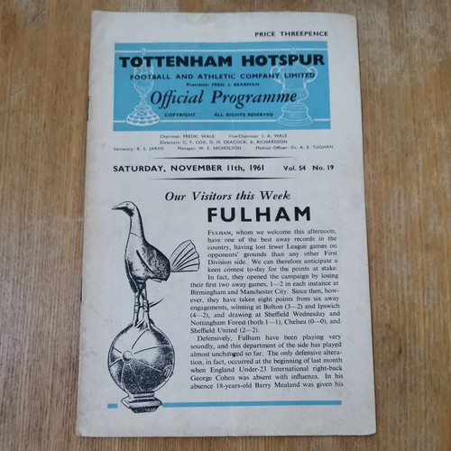 1961 tottenham v fulham - v,