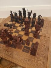 Delicate Professionally hand carved chess set