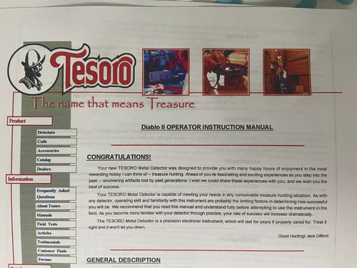 Tesoro diablo metal - ii,