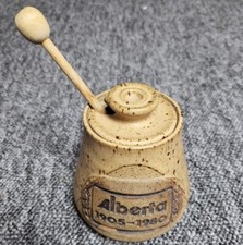 Alberta 75 celebration 1905 - 1980 stoneware maple syrup / honey jar Souvenir