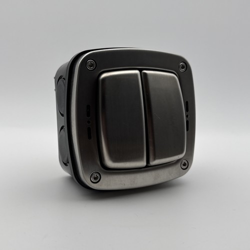Outdoor double light switch - bg,