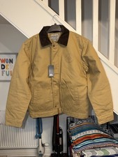 Mens Quiksilver Canvas Cord Collar Ranch Jacket Dull Gold Medium
