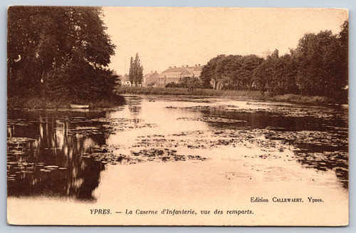 Postcard ypres caserne - ypres,