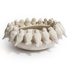 Cream Speckled Ceramic Birds