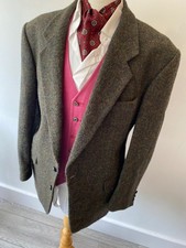 HARRIS TWEED mens FRANKONIA COUNTRY RUSTIC GREEN SPORTS HACKING JACKET BLAZER 48