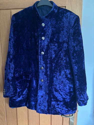 Men blue velvet blazer - men’s,