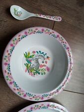 zara kids melamine bowl/And spoon-animal/jungle print design