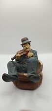 Charlie Chaplin Playing The Violin Resin Figure Ornament 4 Inches Tall