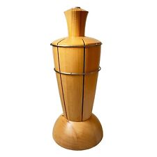 WoodWorks Solid Wood Steel Cylindrical Nifes Utensil Knifes Sharpener Holder